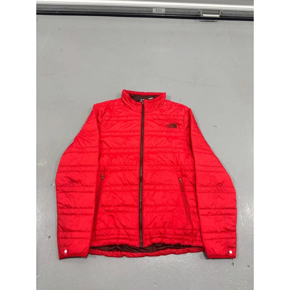 The North Face Thermoball Insulated Puffer Jacket Mens Medium Red Full Zip